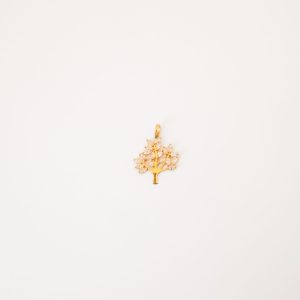 Pingente Árvore Da Vida Com Zircônia Ouro 18k