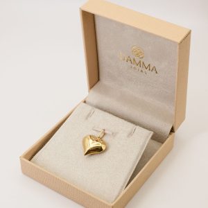 Pingente Coração Abaulado Ouro 18k