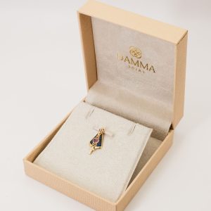 Pingente Medalha Nossa Senhora Aparecida Com Coração No Manto E Crucifixo Ouro 18k