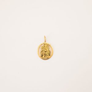 Pingente Oval São José Ouro 18k