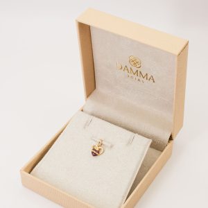 Pingente Sagrado Coração De Jesus Cravejado Ouro 18k
