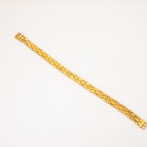 Pulseira Articulada Elos Navetes Ouro 18k