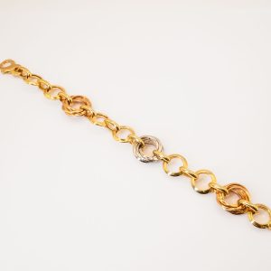 Pulseira Elos Três Ouros 18k