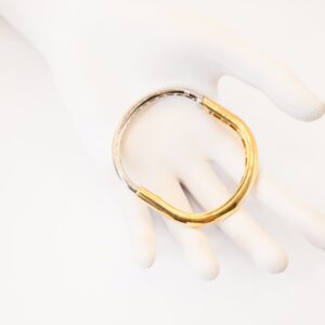 Bracelete Cadeado Ouro Amarelo e Branco 18K