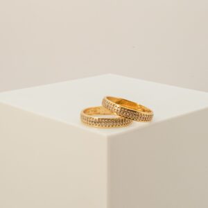 Anel Aparador Com Zircônia Branca Ouro 18k