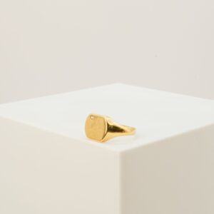 Anel Mingo Quadrado Com Zircônia Ouro 18k