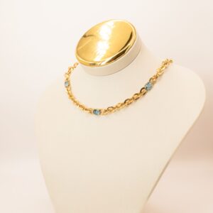 Chocker Bailarina Com Topázio Ouro 18k
