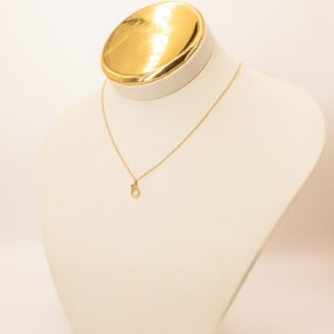 Corrente Portuguesa Com Pingente Zircônia Rosa Em Ouro 18k