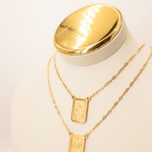 Escapulário Elos Retangulares Ouro 18k