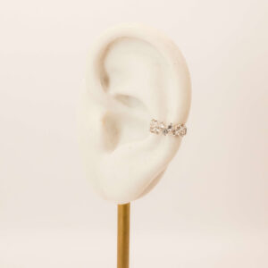 Piercing Fake Zircônia Ouro Branco Ouro 18k