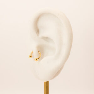 Piercing Ferradura Com Zircônia Ouro 18k