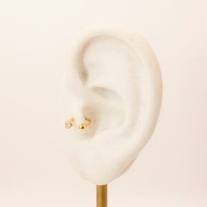 Piercing Ferradura Com Coração Ouro 18k