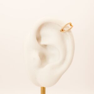 Piercing Argola Dois Fios Zircônia Ouro 18k