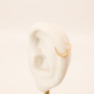 Piercing Coração Zircônia Ouro 18k
