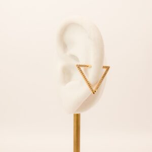 Piercing Triângulo Zircônia Ouro 18k