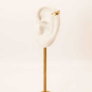 Piercing Meia Argola Coração Pendurado Ouro 18k