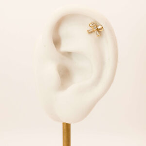 Piercing Laço Zircônia Ouro 18k