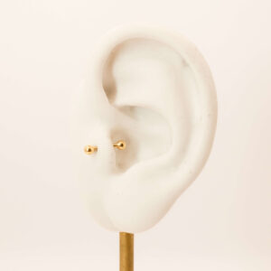 Piercing Pino Com Bolinha Ouro 18k