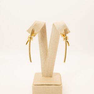 Brinco Liso Arame Ouro 18k