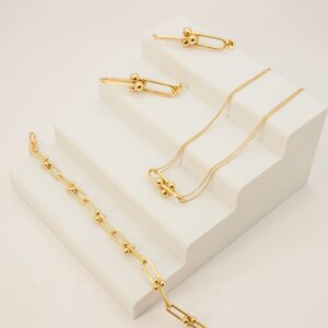 Conjunto Estilo Elos Grandes Ouro 18k